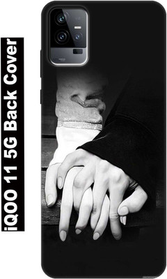 FlipCase Back Cover for iQOO 11 5G(Black, White, Silicon, Pack of: 1)