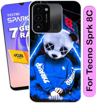 SmartGoldista Back Cover for Tecno Spark 8C(Multicolor, Flexible, Silicon, Pack of: 1)