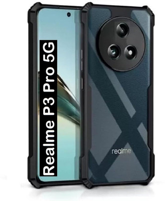 filbay Pouch for realme P3 Pro 5G(Black, Transparent, Shock Proof, Pack of: 1)