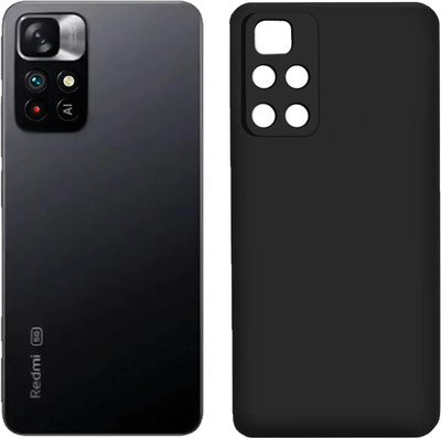 LILLIPUT Back Cover for Poco M4 Pro 5G(Black, Silicon, Pack of: 1)
