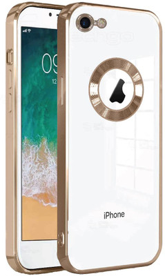 Dallao Back Cover for Apple iPhone 6, iPhone 6S Electroplated Logo View Super Soft TPU Raised Edges(Gold, Shock Proof, Pack of: 1)