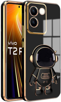 SYOTT Back Cover for IQOO Z7 Pro 5G, vivo T2 Pro 5G(Black, Gold, Cases with Holder, Silicon, Pack of: 1)