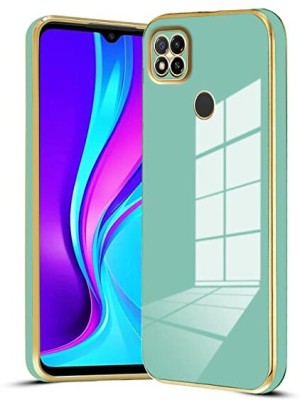 COVERHUB Back Cover for Redmi 9 Activ Back Cover | 6d chrome Gold | Raised Edges | Super Soft-Touch |(Green, Matte Finish, Silicon, Pack of: 1)