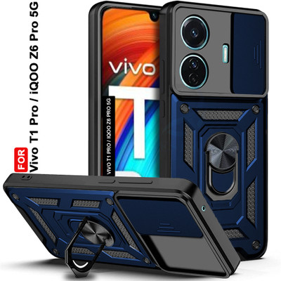 AESTMO Back Cover for Vivo T1 Pro 5G, iQOO Z6 Pro 5G(Blue, Slider, Pack of: 1)