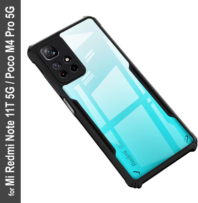 Zapcase Back Cover for Mi Redmi Note 11T 5G, Poco M4 Pro 5G(Black, Shock Proof, Pack of: 1)