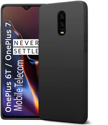 S-Softline Back Cover for OnePlus 6T(Black, Silicon, Pack of: 1)