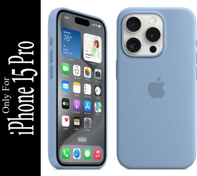 FIXTOTEL Back Cover for Apple iPhone 15 Pro, iPhone 15 Pro, Silicone Case, Winter Blue(Blue, Flexible, Pack of: 1)