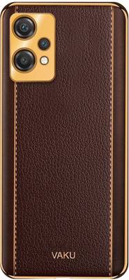 Vaku Luxos Back Cover for Oneplus Nord CE 2 Lite 5G Luxemberg Leather Stitched Gold Electroplated Protective Case