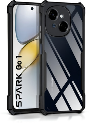 Foncase Back Cover for Tecno Spark Go 1, Tecno Pop 9 4G, Tecno Spark Go 2025(Transparent, Grip Case, Pack of: 1)