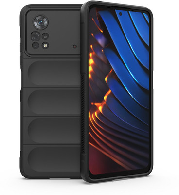 cascov Back Cover for Poco X4 Pro 5G(Black, Camera Bump Protector, Pack of: 1)