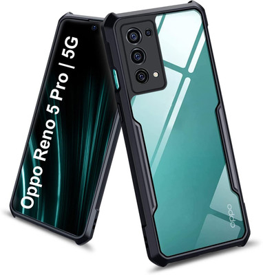 ADI Creations Back Cover for OPPO Reno5 Pro 5G(Black, Camera Bump Protector, Pack of: 1)