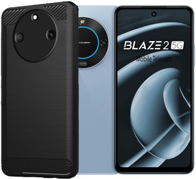 S-Line Back Cover for Lava Blaze 2 5G, Exclusive Exclusive Rubberised Hybrid Carbon Fiber Case(Black, Pack of: 1)