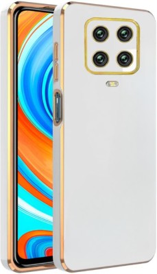 A3sprime Back Cover for Redmi Note 9 Pro Max, |Soft Silicon Golden Side Colored with Drop Protective Case|(White, Camera Bump Protector, Silicon, Pack of: 1)