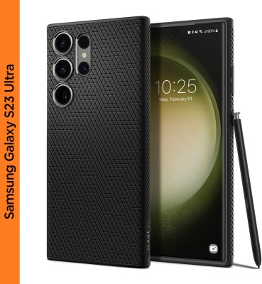 Spigen Liquid Air Back Cover for Samsung Galaxy S23 Ultra(Black, Shock Proof, Pack of: 1)