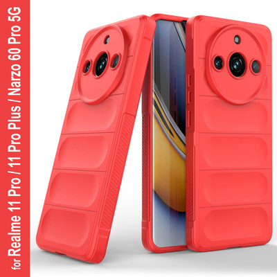 Zapcase Back Cover for Realme 11 Pro, Realme 11 Pro Plus 5G(Red, 3D Case, Silicon, Pack of: 1)