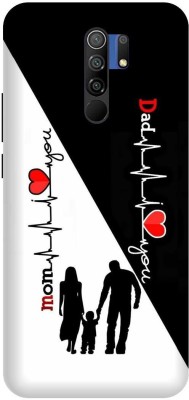 VS PRINT LINK Back Cover for Redmi 9 Prime , M2004J191 , love mom ded, Mom and Dad Printed Back Cover(White, Hard Case, Pack of: 1)