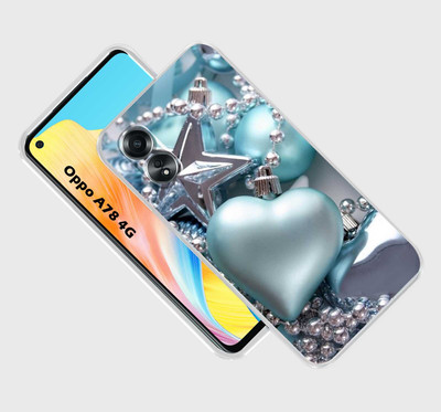 Cravation Back Cover for OPPO A78 4G(Pink, Silver, Silicon, Pack of: 1)