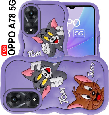 AESTMO Back Cover for Oppo A78 5G(Purple, 3D Case, Silicon)