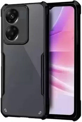 A-Allin1 Back Cover for Vivo Y02s, Premium Transparent Case HD Clear Flexible(Black)