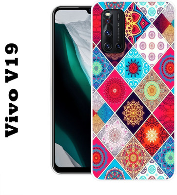 satyman Back Cover for Vivo V19(Multicolor, Dual Protection, Silicon, Pack of: 1)