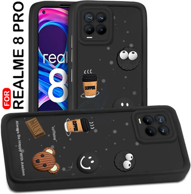 AESTMO Back Cover for Realme 8 Pro(Black, 3D Case, Silicon, Pack of: 1)