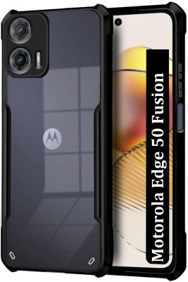 caseunik Back Cover for Motorola Edge 50 Fusion, Moto Edge 50 Fusion(Black, Dual Protection, Silicon)