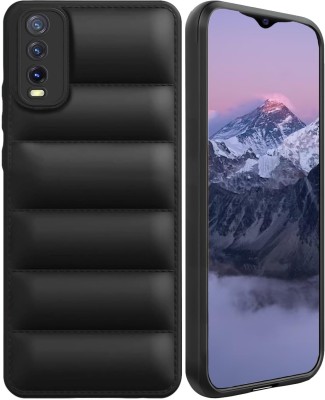 RUPELIK Back Cover for 3D Protective Shockproof Puffer Silicone Mobile Case Cover For Vivo Y20i/Y20/Y20s/Y20G(Black, Shock Proof, Silicon, Pack of: 1)