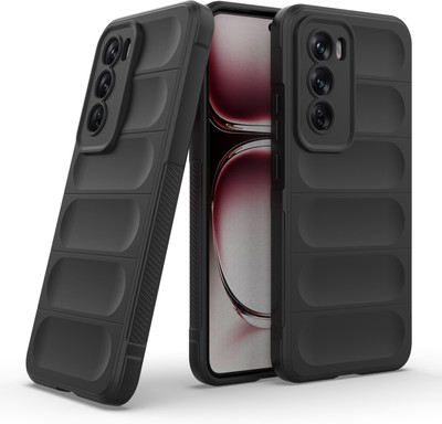 GLOBAL NOMAD Back Cover for OPPO Reno 12 Pro 5G(Black, 3D Case, Silicon, Pack of: 1)