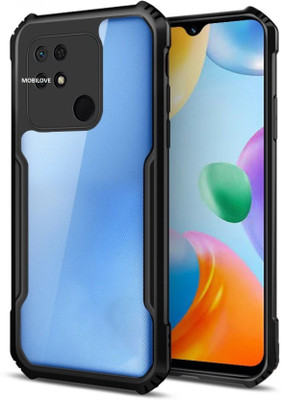 MOBILOVE Back Cover for Mi Redmi 10 / Redmi 10 Power | Four Corner Hybrid Soft PC Anti Clear Gel TPU Bumper Case(Black, Rugged Armor, Pack of: 1)