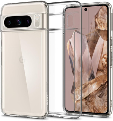 B.D.A Back Cover for Google Pixel 8 pro (TPU + Poly Carbonate | Crystal Clear)(Transparent, Silicon)