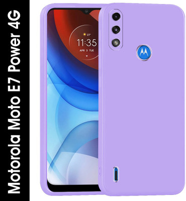 Casotec Back Cover for Motorola Moto E7 Power 4G(Purple, Silicon, Pack of: 1)