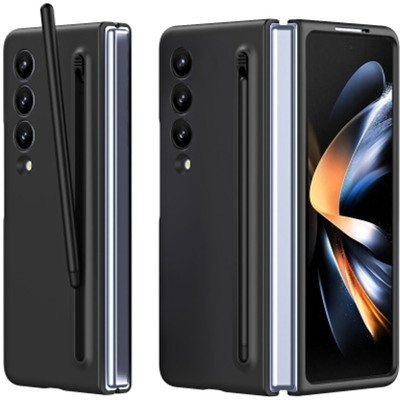 Mobielectro Back Cover for Samsung Galaxy Z Fold 3 Ultra Slim Case with Built in S Pen Holder Case(Black, Dual Protection, Pack of: 1)