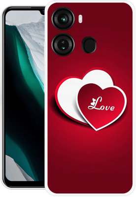 Rockyard Back Cover for itel P40, P40, LOVE, HEART, COUPLE, BOY, GIRL(Red, Flexible, Silicon, Pack of: 1)