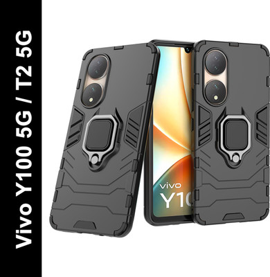 Cover Alive Back Cover for vivo T2 5G(Black, Shock Proof, Pack of: 1)