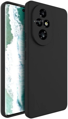 KrKis Back Cover for Honor 200 5G(Black, Grip Case, Silicon, Pack of: 1)