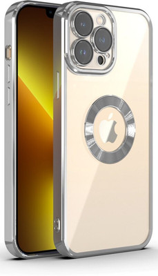 FIXTOTEL Back Cover for Apple iPhone 11 Pro, iPhone 11 Pro, Electroplating Logo View(Silver, Transparent, Camera Bump Protector, Pack of: 1)