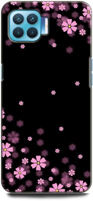 INDICRAFT Back Cover for OPPO F17 Pro PINK FLOWERS, BLACK, NATURE, ABSTRACT, TEXTURE(Multicolor, Shock Proof, Pack of: 1)
