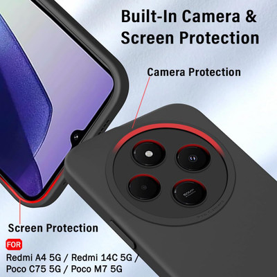 Bodoma Edge To Edge Tempered Glass for Poco M7 |Redmi A4 5G | Poco C75 5G | Redmi 14C 5G |(Pack of 1)