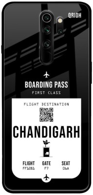 QRIOH Chandigarh City Glass Back Cover for Mi Redmi Note 8 Pro(Black, Grip Case, Pack of: 1)