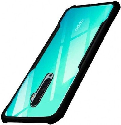 VIZHUB Front & Back Case for Oppo Reno 2z , OPPO Reno2 F, Transparent Hybrid Hard PC Back TPU Bumper(Black, Shock Proof, Silicon, Pack of: 1)