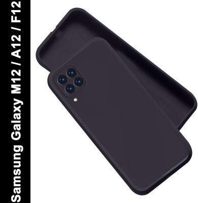 Artistque Back Cover for Samsung Galaxy M12, Samsung Galaxy F12, Samsung Galaxy A12(Black, Flexible, Silicon, Pack of: 1)