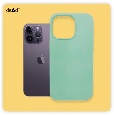 deAd Back Cover for APPLE iPhone 14 Pro Max (With Logo)(Green, Grip Case, Silicon, Pack of: 1)