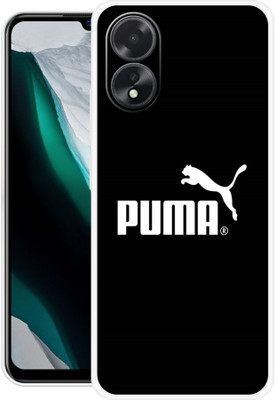 DUGGA Back Cover for OPPO A38, CPH2579, PUMA, SIGN, LOGO, EMBLEM, DESIGN(Black, Flexible, Silicon, Pack of: 1)