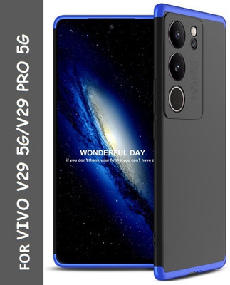 KWINE CASE Back Cover for Vivo V29 Pro 5G(Blue, Black, Dual Protection, Pack of: 1)
