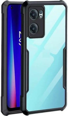 Phone Case Cover Back Cover for Oppo A96, Oppo A76, Realme 9i, (IPK)(Black, Transparent, Camera Bump Protector)