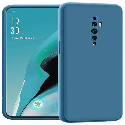 ZAMN Back Cover for Oppo Reno2 F(Blue, Silicon, Pack of: 1)