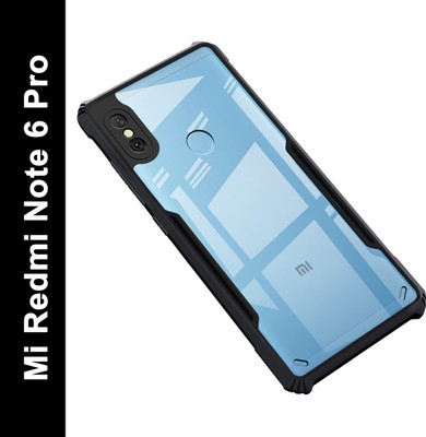 Zapcase Back Cover for Mi Redmi Note 6 Pro(Black, Shock Proof, Pack of: 1)