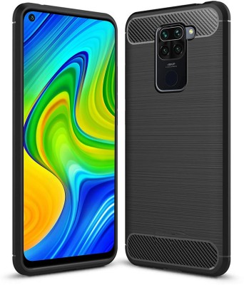 Zapcase Back Cover for Mi Redmi Note 9(Black, Grip Case, Silicon, Pack of: 1)