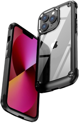 Cover Alive Back Cover for Apple iPhone 13 Pro Max(Black, Transparent, Shock Proof, Pack of: 1)