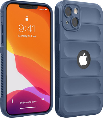 Coverskart Rugged Armor Back Cover for Apple iPhone 14 Plus(Blue, Camera Bump Protector, Silicon, Pack of: 1)